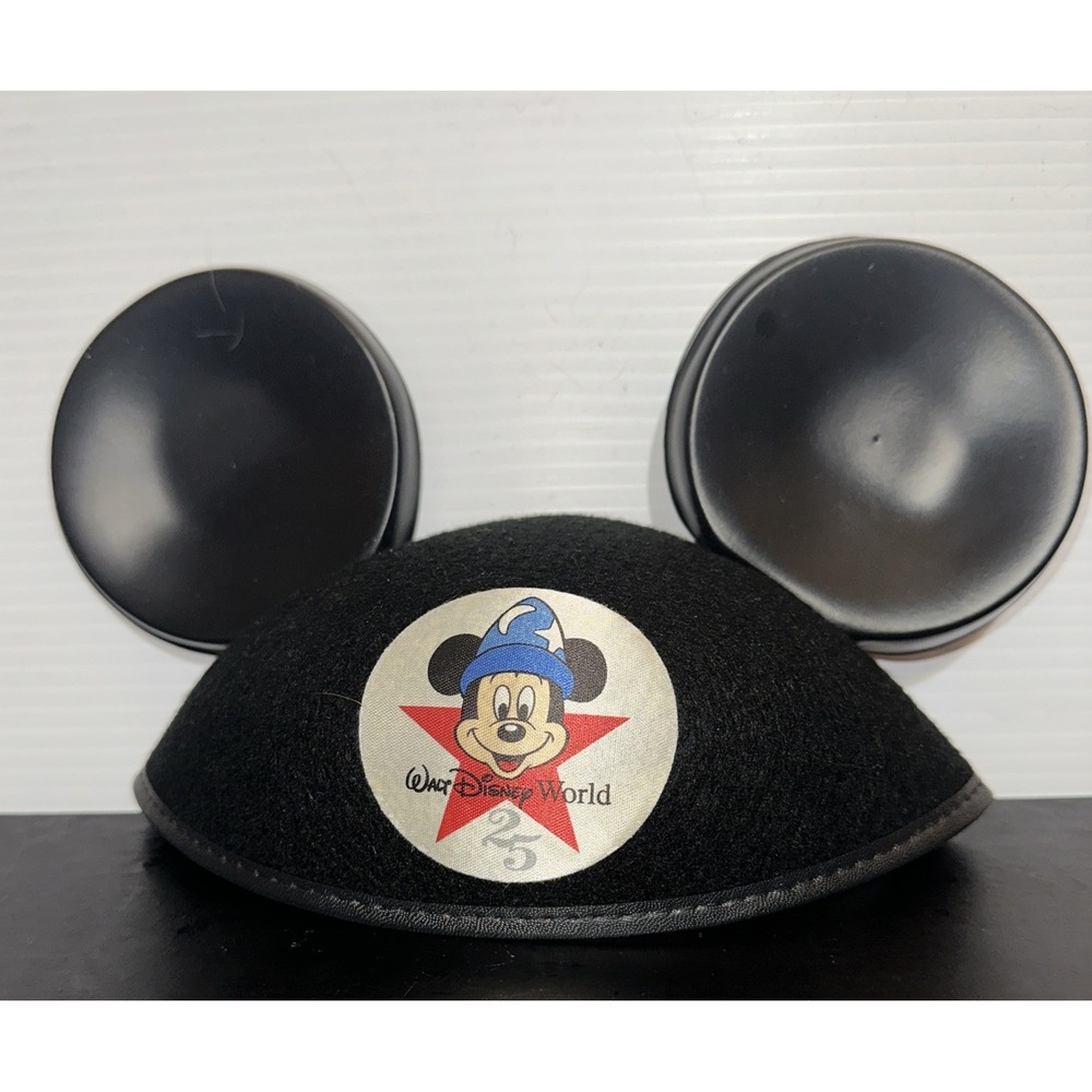 Mickey Mouse Ears Walt Disney 25th Anniversary 1996 Black Jacobson NEW USA